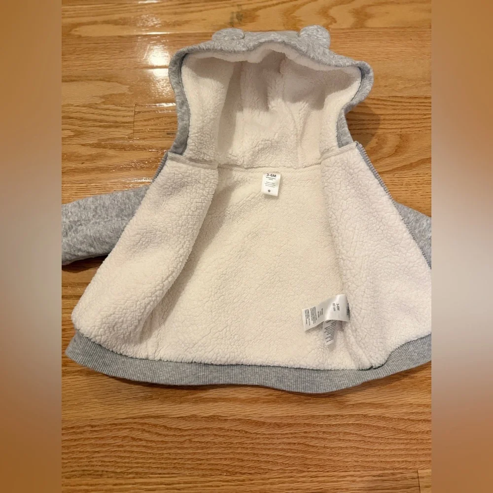 Sherpa Zip Up Jacket with Adorable Ears on Hood
